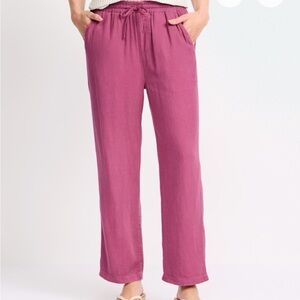 Market & Spruce Linen Straight Leg Pant